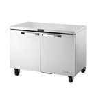 True Mfg. - General Foodservice TUC-48-HC~SPEC3 48.38'' 2 Section Undercounter Refrigerator with 2 Left/Right Hinged Solid Doors and Side / Rear Breathing Compressor