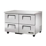 True Mfg. - General Foodservice TUC-48F-D-4-HC 48.38'' 2 Section Undercounter Freezer with Solid 4 Drawers and Front Breathing Compressor