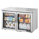 True Mfg. - General Foodservice TUC-48G-LP-HC~FGD01 48.38'' 2 Section Undercounter Refrigerator with 2 Left/Right Hinged Glass Doors and Front Breathing Compressor