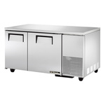 True Mfg. - General Foodservice TUC-60-32-HC 60.25'' 2 Section Undercounter Refrigerator with 2 Left/Right Hinged Solid Doors and Side / Rear Breathing Compressor