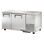 True Mfg. - General Foodservice TUC-60-32F-HC 60.25'' 2 Section Undercounter Freezer with 2 Left/Right Hinged Solid Doors and Front Breathing Compressor