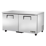 True Mfg. - General Foodservice TUC-60-HC 60.38'' 2 Section Undercounter Refrigerator with 2 Left/Right Hinged Solid Doors and Front Breathing Compressor