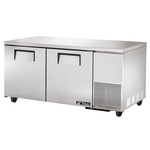 True Mfg. - General Foodservice TUC-67F-HC 67.25'' 2 Section Undercounter Freezer with 2 Left/Right Hinged Solid Doors and Front Breathing Compressor