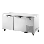 True Mfg. - General Foodservice TUC-67F-HC~SPEC3 67.25'' 2 Section Undercounter Freezer with 2 Left/Right Hinged Solid Doors and Front Breathing Compressor