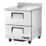 True Mfg. - General Foodservice TWT-27D-2-HC 27.63'' 2 Drawer ADA Height Worktop Refrigerator with Side / Rear Breathing Compressor - 6.5 cu. ft.