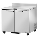 True Mfg. - General Foodservice TWT-36-HC~SPEC3 36.38'' 2 Door ADA Height Worktop Refrigerator with Side / Rear Breathing Compressor - 8.5 cu. ft.