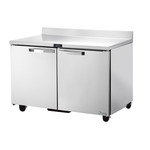 True Mfg. - General Foodservice TWT-48-HC~SPEC3 48.38'' 2 Door ADA Height Worktop Refrigerator with Side / Rear Breathing Compressor - 12.0 cu. ft.