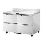 True Mfg. - General Foodservice TWT-48D-4-HC~SPEC3 48.38'' 4 Drawer ADA Height Worktop Refrigerator with Side / Rear Breathing Compressor - 12.0 cu. ft.