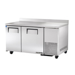 True Mfg. - General Foodservice TWT-60-32-HC 60.25'' 2 Door ADA Height Worktop Refrigerator with Front Breathing Compressor - 15.9 cu. ft.