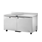 True Mfg. - General Foodservice TWT-60-HC~SPEC3 60.38'' 2 Door ADA Height Worktop Refrigerator with Side / Rear Breathing Compressor - 15.5 cu. ft.