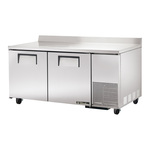 True Mfg. - General Foodservice TWT-67-HC 67.25'' 2 Door ADA Height Worktop Refrigerator with Front Breathing Compressor - 20.6 cu. ft.