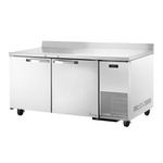 True Mfg. - General Foodservice TWT-67-HC~SPEC3 67.25'' 2 Door ADA Height Worktop Refrigerator with Front Breathing Compressor - 20.6 cu. ft.