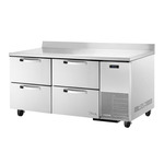 True Mfg. - General Foodservice TWT-67D-4-HC~SPEC3 67.25'' 4 Drawer ADA Height Worktop Refrigerator with Front Breathing Compressor - 20.6 cu. ft.