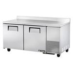 True Mfg. - General Foodservice TWT-67F-HC 67.25'' 2 Door ADA Height Worktop Freezer with Front Breathing Compressor - 20.6 cu. ft.