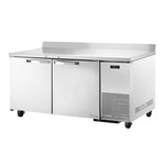 True Mfg. - General Foodservice TWT-67F-HC~SPEC3 67.25'' 2 Door ADA Height Worktop Freezer with Front Breathing Compressor - 20.6 cu. ft.