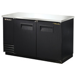 True Mfg. - General Foodservice True TBB-2-HC Black 2 Solid Door Refrigerated Back Bar Storage Cabinet, 115 Volts