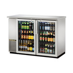 True Mfg. - General Foodservice True TBB-24-48G-S-HC-LD Silver 2 Glass Door Refrigerated Back Bar Storage Cabinet, 115 Volts