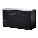 True Mfg. - General Foodservice True TBB-24-60-HC Black 2 Solid Door Refrigerated Back Bar Storage Cabinet, 115 Volts