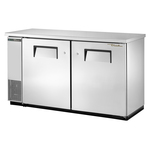 True Mfg. - General Foodservice True TBB-24-60-S-HC Silver 2 Solid Door Refrigerated Back Bar Storage Cabinet, 115 Volts