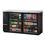 True Mfg. - General Foodservice True TBB-24-60G-HC-LD Black 2 Glass Door Refrigerated Back Bar Storage Cabinet, 115 Volts