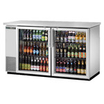 True Mfg. - General Foodservice True TBB-24-60G-S-HC-LD Silver 2 Glass Door Refrigerated Back Bar Storage Cabinet, 115 Volts