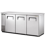 True Mfg. - General Foodservice True TBB-24-72-S-HC Silver 3 Solid Door Refrigerated Back Bar Storage Cabinet, 115 Volts
