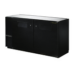 True Mfg. - General Foodservice True TBB-24GAL-60-HC Black 2 Solid Door Refrigerated Back Bar Storage Cabinet, 115 Volts