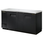 True Mfg. - General Foodservice True TBB-3-HC Black 2 Solid Door Refrigerated Back Bar Storage Cabinet, 115 Volts