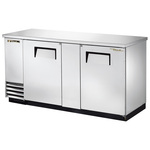 True Mfg. - General Foodservice True TBB-3-S-HC Silver 2 Solid Door Refrigerated Back Bar Storage Cabinet, 115 Volts