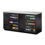True Mfg. - General Foodservice True TBB-3G-HC-LD Black 2 Glass Door Refrigerated Back Bar Storage Cabinet, 115 Volts
