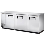 True Mfg. - General Foodservice True TBB-4-S-HC Silver 3 Solid Door Refrigerated Back Bar Storage Cabinet, 115 Volts