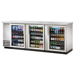 True Mfg. - General Foodservice True TBB-4G-S-HC-LD Silver 3 Glass Door Refrigerated Back Bar Storage Cabinet, 115 Volts