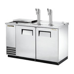 True Mfg. - General Foodservice True TDD-2CT-S-HC 2 Taps 1/2 Barrel Draft Beer Cooler - Stainless Steel, 2 Kegs Capacity, 115 Volts