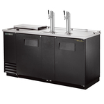 True Mfg. - General Foodservice True TDD-3CT-HC 2 Taps 1/2 Barrel Draft Beer Cooler - Black, 3 Kegs Capacity, 115 Volts