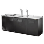 True Mfg. - General Foodservice True TDD-4CT-HC 2 Taps 1/2 Barrel Draft Beer Cooler - Black, 4 Kegs Capacity, 115 Volts