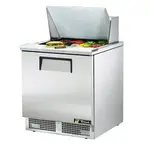 True Mfg. - General Foodservice True TFP-32-12M 32.13'' 1 Door Counter Height Mega Top Refrigerated Sandwich / Salad Prep Table
