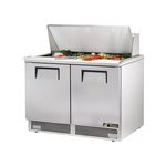 True Mfg. - General Foodservice True TFP-48-18M 48.13'' 2 Door Counter Height Mega Top Refrigerated Sandwich / Salad Prep Table