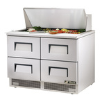 True Mfg. - General Foodservice True TFP-48-18M-D-4 48.13'' 4 Drawer Counter Height Mega Top Refrigerated Sandwich / Salad Prep Table