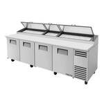 True Mfg. - General Foodservice True TPP-AT-119-HC 119.25'' 4 Door Counter Height Refrigerated Pizza Prep Table