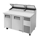 True Mfg. - General Foodservice True TPP-AT-60-HC 60.25'' 2 Door Counter Height Refrigerated Pizza Prep Table