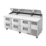 True Mfg. - General Foodservice True TPP-AT-93D-6-HC 93.5'' 6 Drawer Counter Height Refrigerated Pizza Prep Table