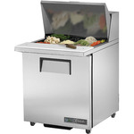 True Mfg. - General Foodservice True TSSU-27-12M-B-ADA-HC 27.63'' 1 Door Counter Height Mega Top Refrigerated Sandwich / Salad Prep Table