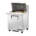 True Mfg. - General Foodservice True TSSU-27-12M-C-HC 27.63'' 1 Door Counter Height Mega Top Refrigerated Sandwich / Salad Prep Table