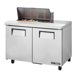 True Mfg. - General Foodservice True TSSU-48-08-HC 48.38'' 2 Door Counter Height Refrigerated Sandwich / Salad Prep Table with Standard Top