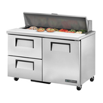 True Mfg. - General Foodservice True TSSU-48-12D-2-HC 48.38'' 1 Door 2 Drawer Counter Height Refrigerated Sandwich / Salad Prep Table with Standard Top