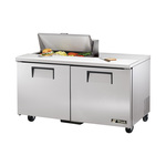 True Mfg. - General Foodservice True TSSU-60-08-HC 60.38'' 2 Door Counter Height Refrigerated Sandwich / Salad Prep Table with Standard Top