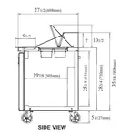 Turbo Air JST-48-N 47.25'' 2 Door Counter Height Refrigerated Sandwich / Salad Prep Table with Standard Top