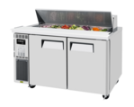 Turbo Air JST-60-N 59'' 2 Door Counter Height Refrigerated Sandwich / Salad Prep Table with Standard Top