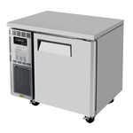 Turbo Air JUF-36-N 35.38'' 1 Section Undercounter Freezer with 1 Right Hinged Solid Door and Front Breathing Compressor
