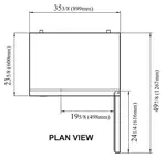 Turbo Air JUF-36S-N 35.38'' 1 Section Undercounter Freezer with 1 Right Hinged Solid Door and Front Breathing Compressor